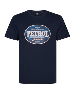 Petrol Industries - Heren Plus Size T-shirt met print Galaxia - Blauw