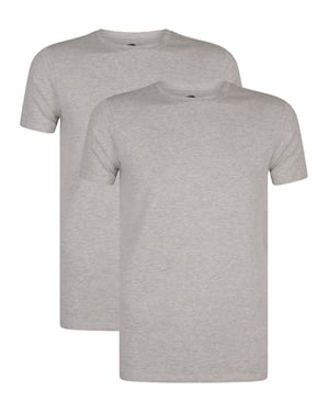 Petrol Industries - Heren 2-Pack Basic T-shirt Ronde Hals Pioneer - Grijs