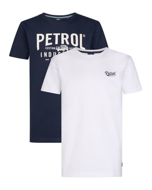 Petrol Industries - Jongens 2-pack T-shirts met grafische print Vizcaíno -