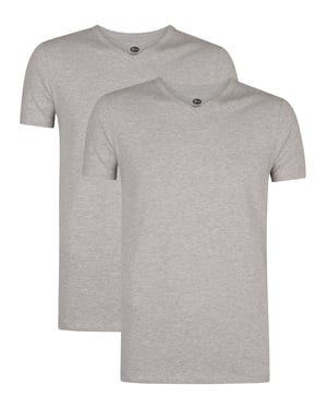 Petrol Industries - Heren 2-Pack Basic T-shirt V-Hals Legacy - Grijs