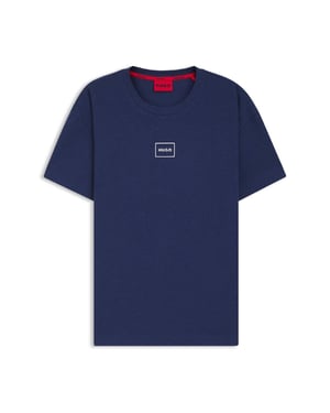 Men's Hugo Laze T Shirt 10261152 01 Pyjama Short Sleeve Top Mens in Blue