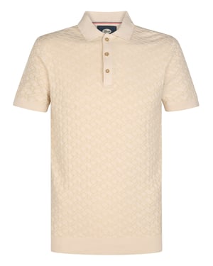 Petrol Industries - Heren Gebreide polo Cactus - Wit