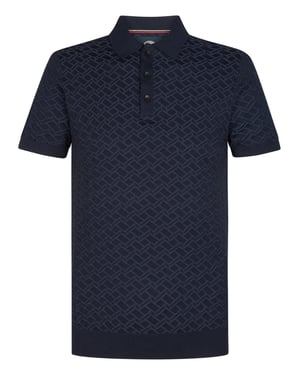 Petrol Industries - Heren Gebreide polo Cactus - Blauw