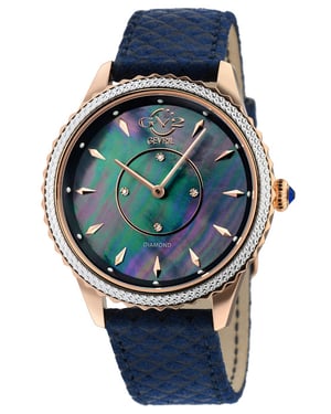 Siena, Swiss Quartz Watch, MOP Dial, Hand made Italian leather, and Sapphire Crystal