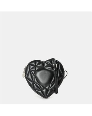 Accessories Tiffany Pad Heart Cross Body with Chain in Black