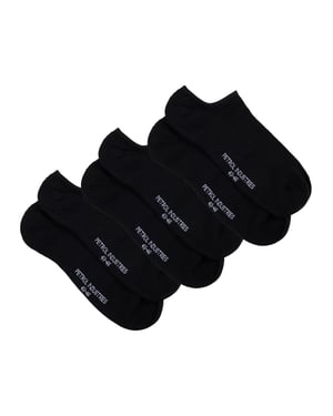 Petrol Industries - Heren 3-pack sneakersokken Nauticalpark - Zwart