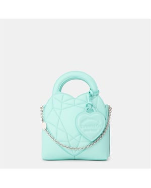 Accessories Tiffany Geometric Patterned Padded Tote with Chain in Tif Blue
