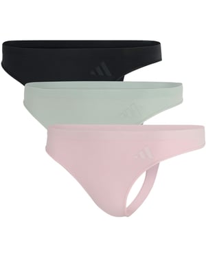 Women's adidas Low Rise Thong 3pk in .Assorted