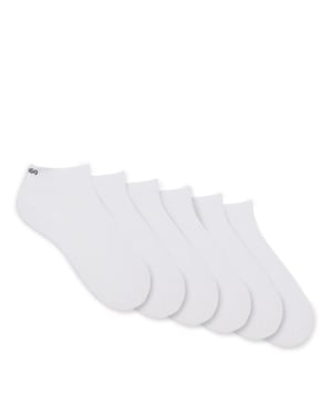 Men's Hugo No Show Liner Socks in White 100