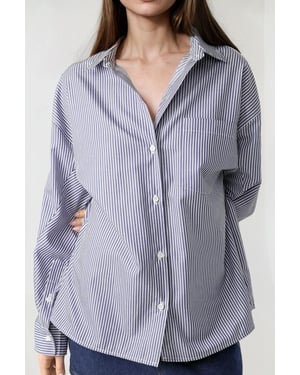 Overgrote Gestreepte Casual Shirt