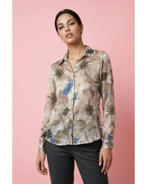 Bloemenprint Overhemd met Knopen