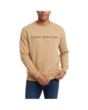 Tommy Hilfiger Mens Sweatshirt Terry Cotton Embroidered Logo Pullover Jumper