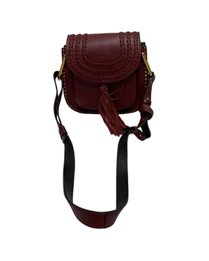 Chloé Small Hudson Crossbodytas in bordeauxrood leer