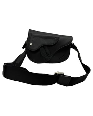 Dior Saddle Messenger Pouch in zwart generfd kalfsleer