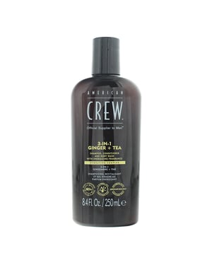 American Crew 3-In-1 Ginger & Tea Shampoo, Conditioner & Body Wash 250ml