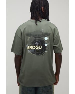 Oversized Mandalorian Grogu License Print T-shirt