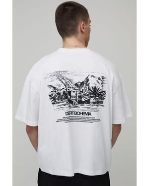 Oversized Boxy Desert Landscape Print T-Shirt