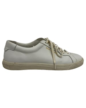 Saint Laurent Andy Low-Top Sneakers in White Calf Leather