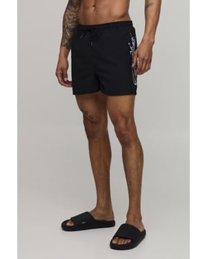 Script Print Short Length Swim Short