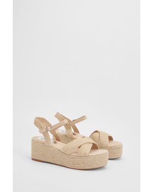 Faith: Olivia Open Toe Platform Espadrille Wedge Sandals