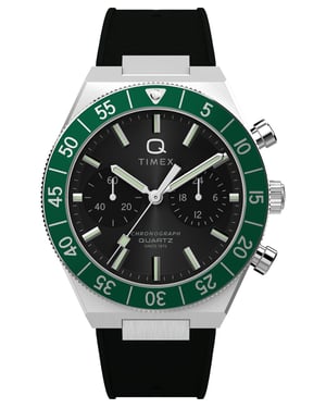 Timex Q Timex Continental Heren Horloge Zwart TW2Y56100