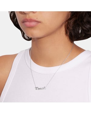 Coach Script Necklace