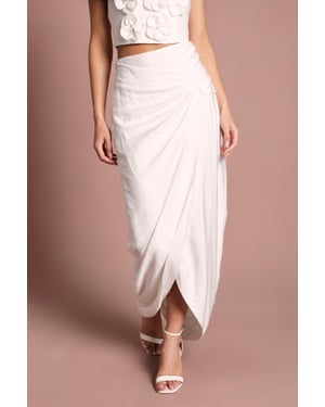 Twist Detail Wrap Wedding Midi Skirt Co Ord