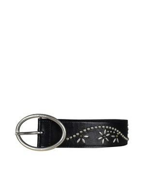 Saint Laurent Bälte med nitar Svart