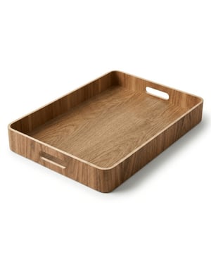 Casa di Elturo Dienblad bamboe met handgrepen – l42 x b31 x h5 cm – serveerblad hout – tray -