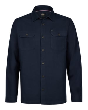 Petrol Industries - Heren Effen Overhemd met Lange Mouwen Aurora - Blauw