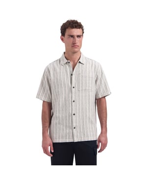 No Excess Shirt short sleeve fancy striped stone