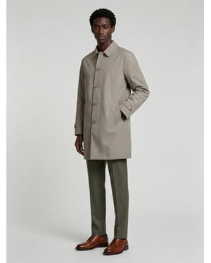 James Harry Brown Basic Raincoat in Stone