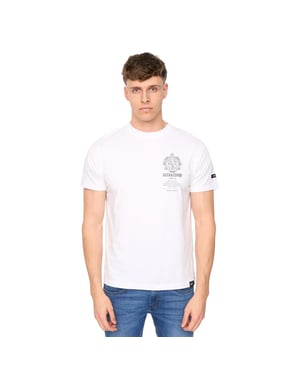 Duck and Cover Heren Stoneham Geborsteld Katoenen T-shirt (Wit)