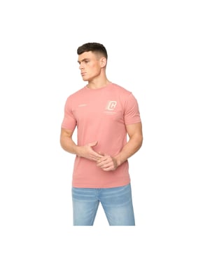 Crosshatch Heren Morville Katoenen T-Shirt (Roze)