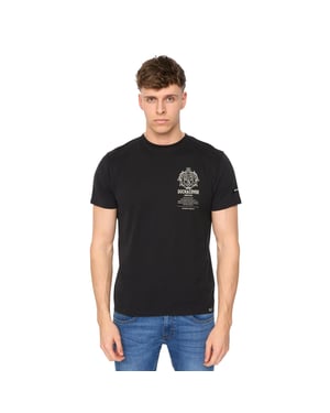 Duck and Cover Heren Stoneham Geborsteld Katoenen T-shirt (Zwart)