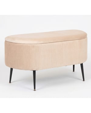 Casa di Elturo Wand opbergbank poef livora velvet 100 x 40 x 53 cm bankje met