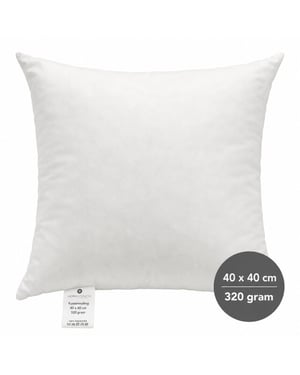 WDMT Kussenvulling 40x40 cm – binnenkussen / opvulkussen – 320 gram – vierkant