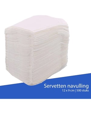 WDMT Servetten navulling 500 stuks 12,5 x 8 cm geschikt voor universele