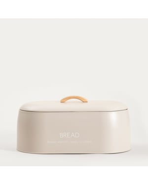 Casa di Elturo Broodtrommel lino b36 cm – metaal met houten handvat – strakke broodbox