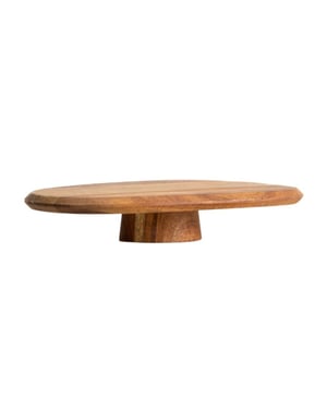 Casa di Elturo Organische serveerschaal liva op voet 22x27 cm – acaciahout – tapas & hapjes
