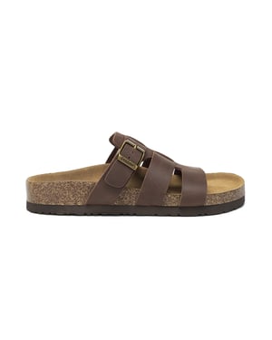 EVER AU Australia Genuine Leather Yates Slides with Sole