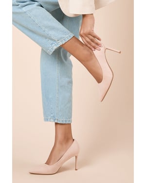 Dash Faux Suede Pointed High Stiletto Heel Court Shoes
