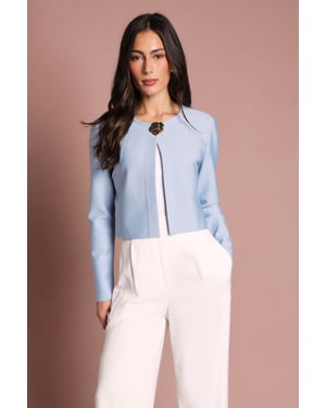 Bandage Button Detail Long Sleeve Top