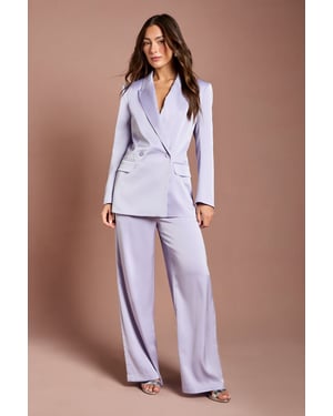 Satin Double Breasted Blazer