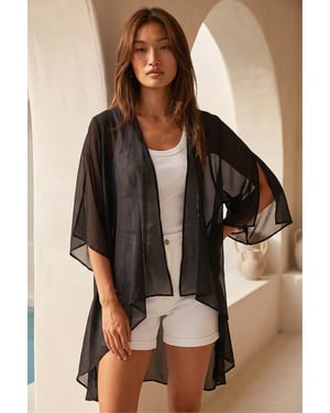Longline Chiffon Cover Up