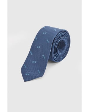 Navy Butterfly Pattern Tie