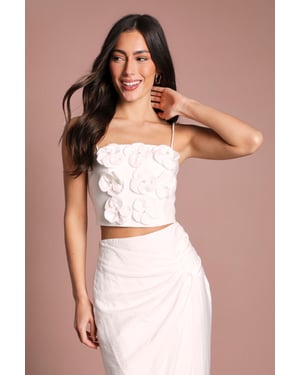 Corsage Strappy Wedding Top Co Ord