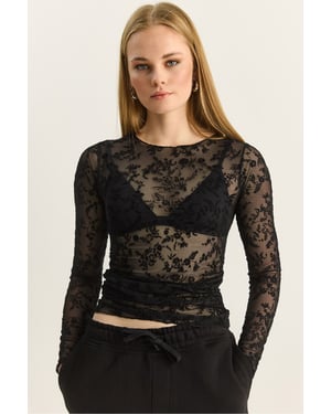 Bloemen Drape Crew Neck Blouse