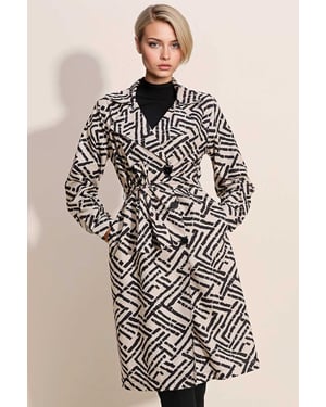 Dubbelknäppt Lång Trenchcoat