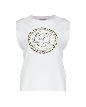Geisha t-shirt soft heart 62383-41 10 off-white/bla